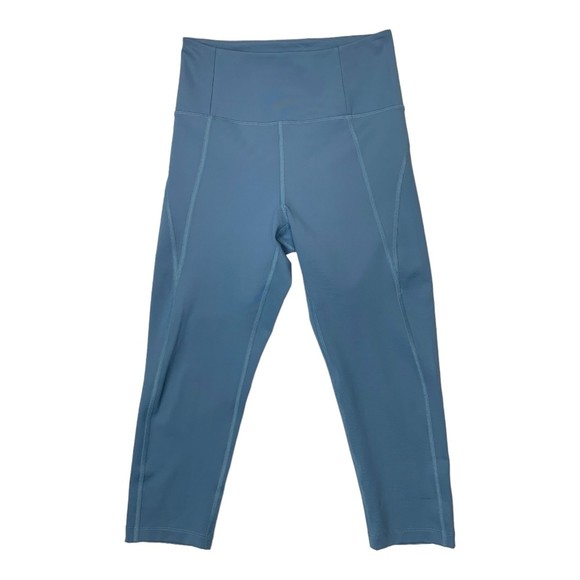 NWT Girlfriend Collective High Waist Capri Workout Leggings Navy Steel Small - Picture 2 of 9